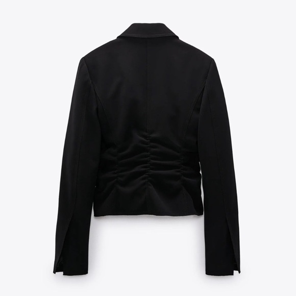 Must Go‼️ Brand New Zara Ruched Fitted Blazer. Read Description 👇 - Picture 6 of 12